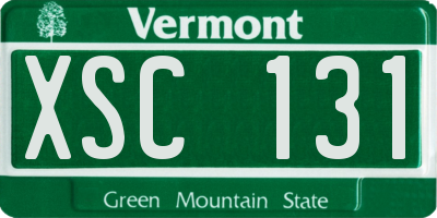 VT license plate XSC131