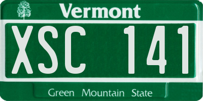 VT license plate XSC141