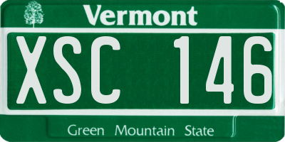 VT license plate XSC146