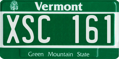 VT license plate XSC161