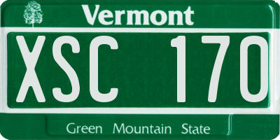 VT license plate XSC170