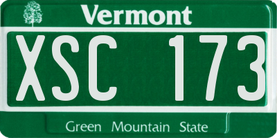 VT license plate XSC173