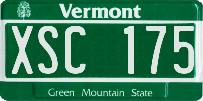 VT license plate XSC175