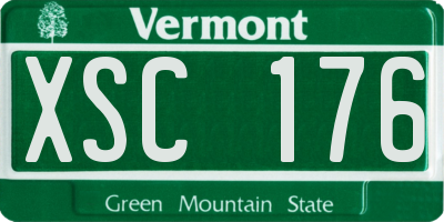 VT license plate XSC176