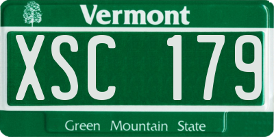 VT license plate XSC179