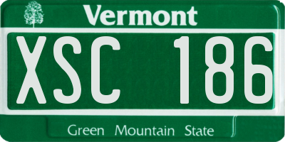 VT license plate XSC186
