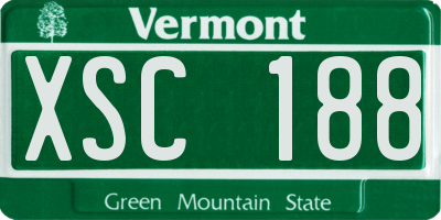 VT license plate XSC188