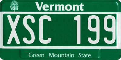 VT license plate XSC199