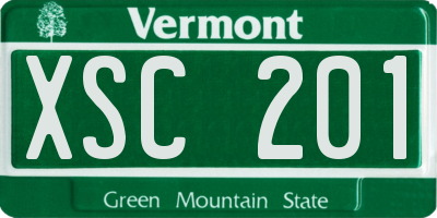 VT license plate XSC201