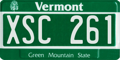 VT license plate XSC261