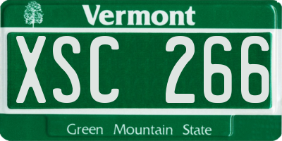 VT license plate XSC266