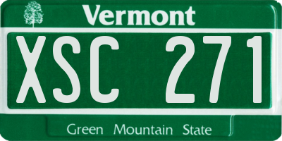 VT license plate XSC271