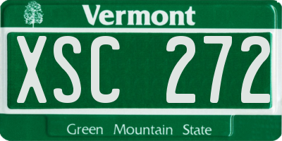 VT license plate XSC272