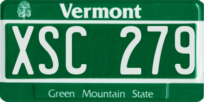 VT license plate XSC279