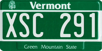 VT license plate XSC291