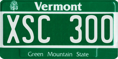 VT license plate XSC300
