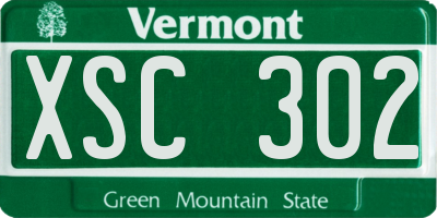 VT license plate XSC302
