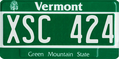 VT license plate XSC424