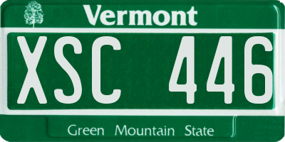 VT license plate XSC446