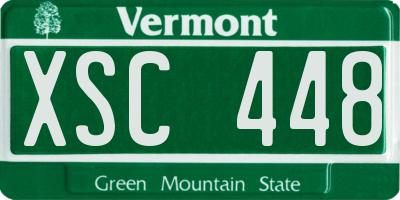 VT license plate XSC448