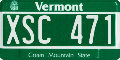 VT license plate XSC471