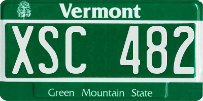 VT license plate XSC482