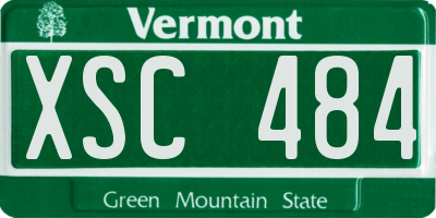 VT license plate XSC484