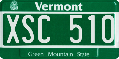 VT license plate XSC510