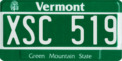 VT license plate XSC519
