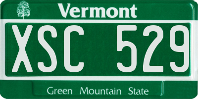 VT license plate XSC529