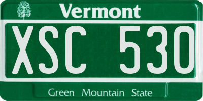 VT license plate XSC530