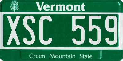 VT license plate XSC559