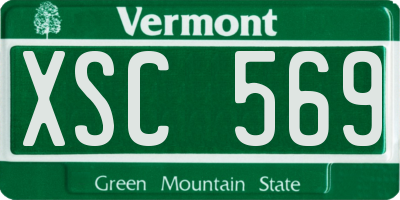VT license plate XSC569