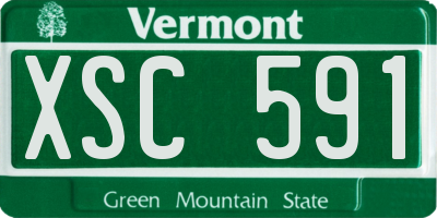 VT license plate XSC591