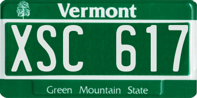 VT license plate XSC617
