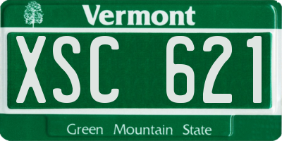 VT license plate XSC621