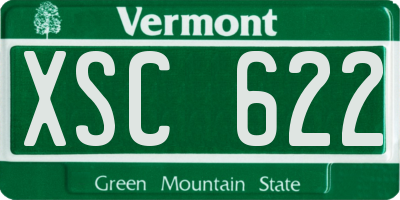 VT license plate XSC622