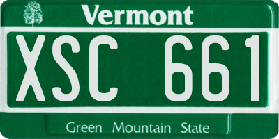 VT license plate XSC661