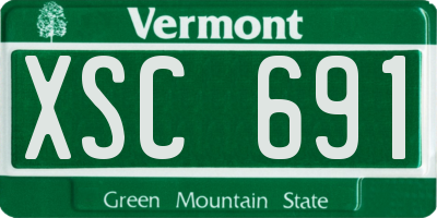 VT license plate XSC691