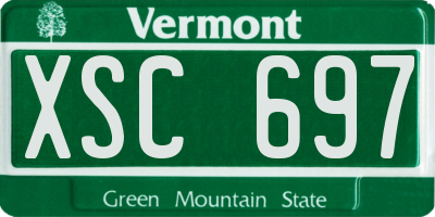 VT license plate XSC697