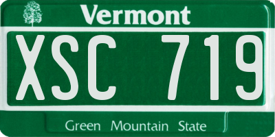 VT license plate XSC719