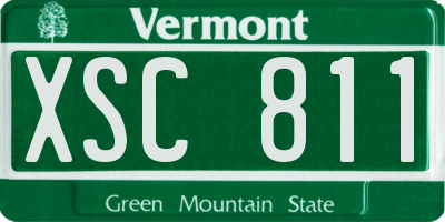 VT license plate XSC811