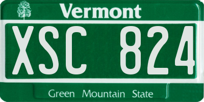VT license plate XSC824
