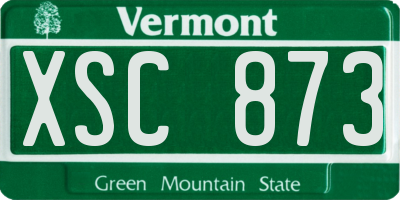 VT license plate XSC873