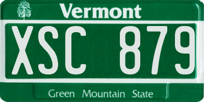 VT license plate XSC879