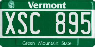 VT license plate XSC895