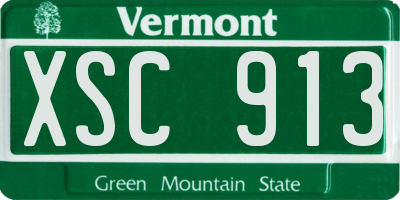 VT license plate XSC913