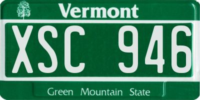 VT license plate XSC946