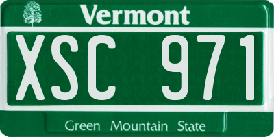 VT license plate XSC971