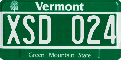 VT license plate XSD024